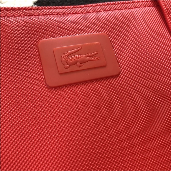 Lacoste Bags Lacoste Vertical Polyvinyl Chloride Tote Bag Red Nwt